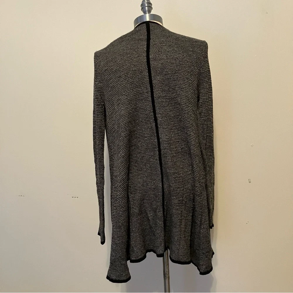 Eileen Fisher Long Cardigan Wool Linen Blend Open Front Petite Small Lagenlook - Picture 10 of 10